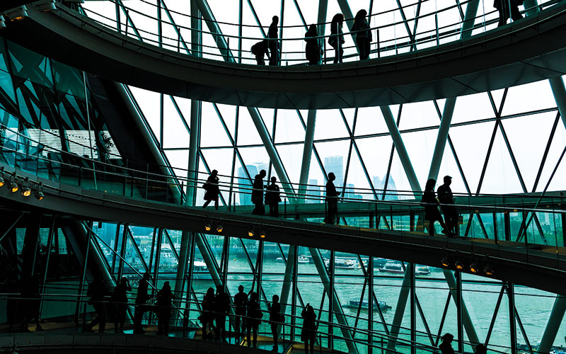 Corporate building interior image