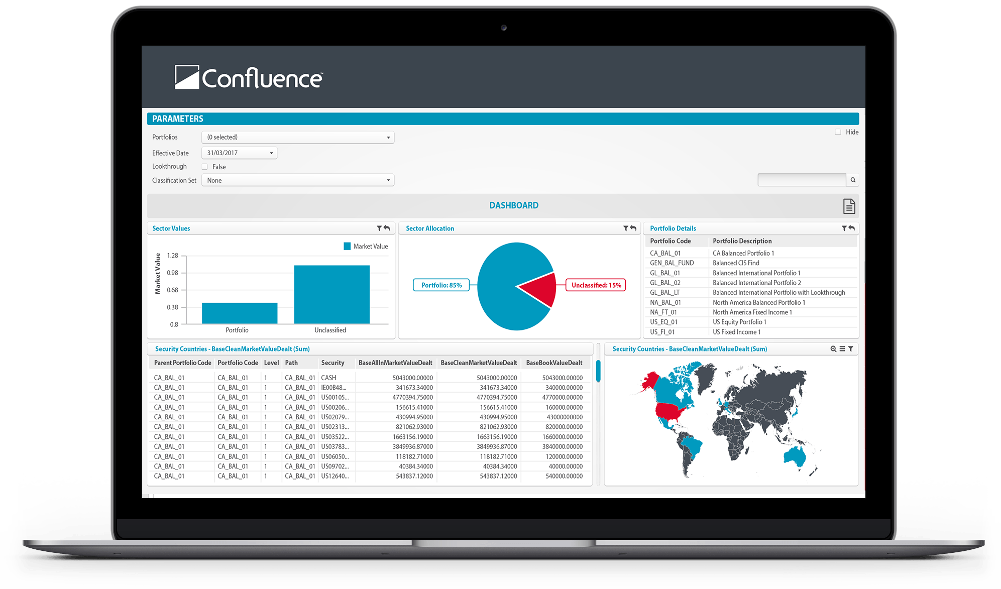 Intelligent reporting Production system screenshot