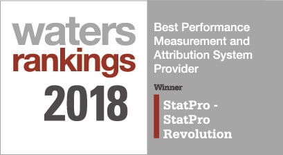 Waters Rankings Best Perf measurement + Attribution system Provider 2018 Winner - Statpro (Logo)