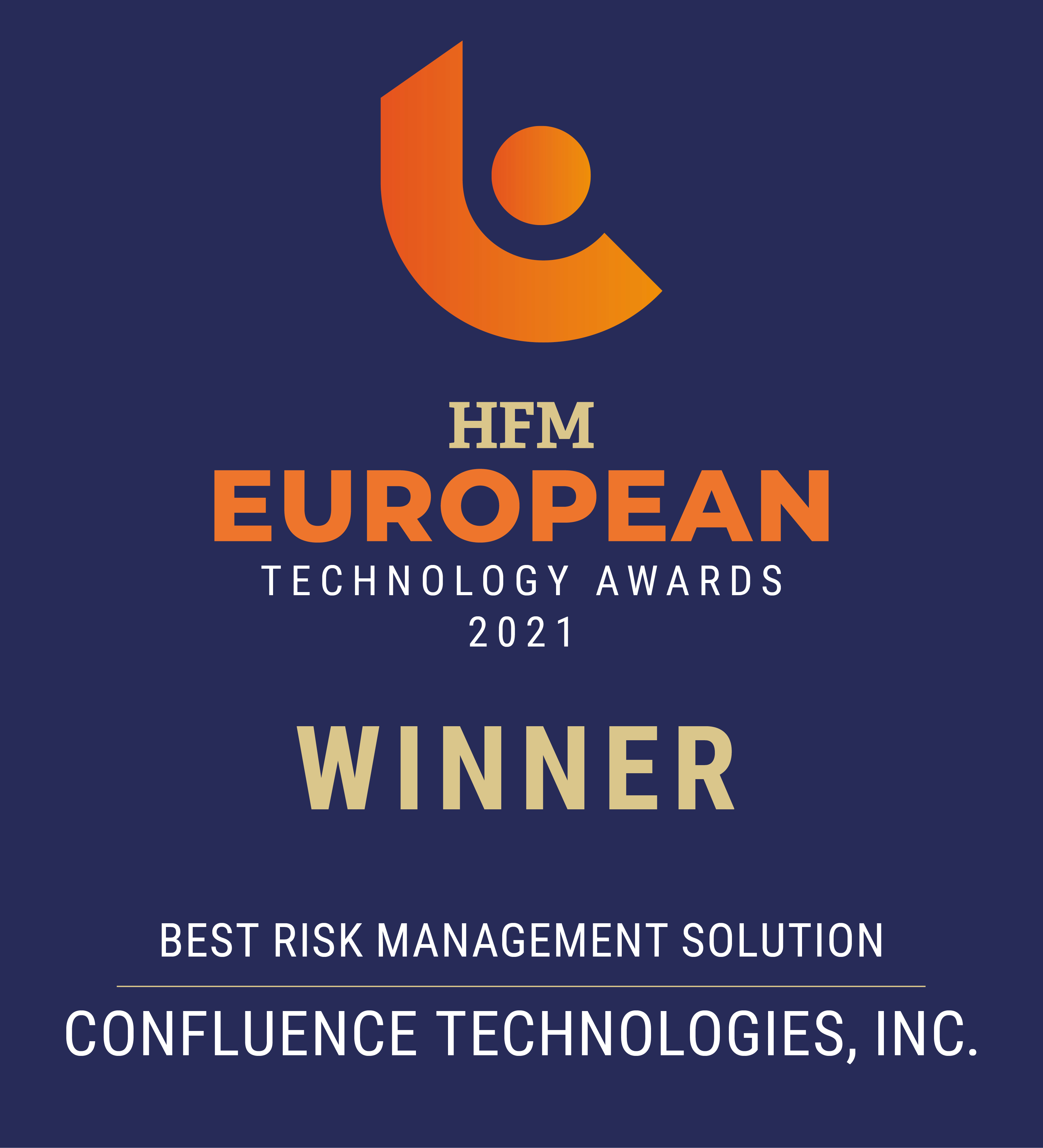 2021 HFM European Technology Awards Winner Best Risk Management Solution - Confluence (Logo)