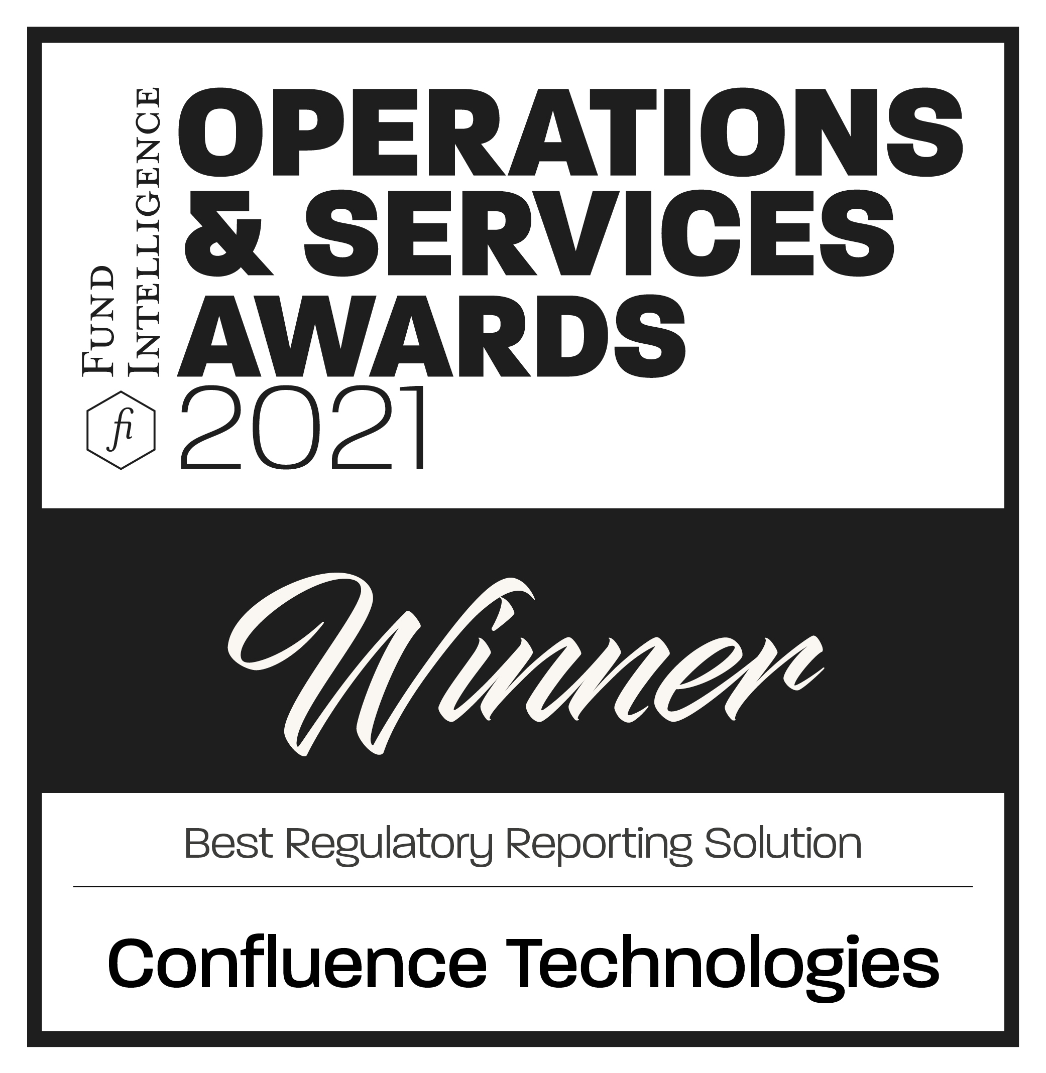 FI Operations Services Awards 2021 Best Regulatory Reporting System Winner - Confluence (Logo)